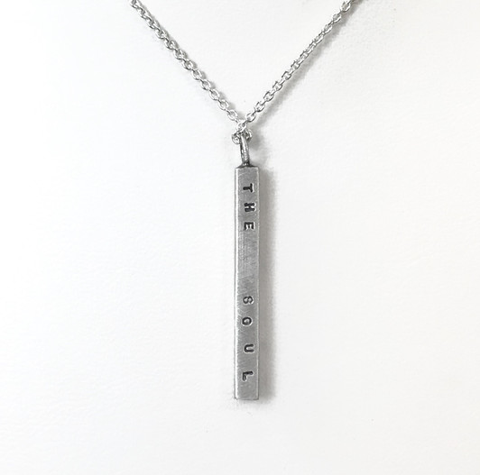 Andrea Waines The Soul To Dare, The Will To Do Med Skinny Bar Necklace