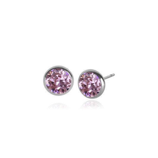 JJ+RR Silver Small Light Rose Studs