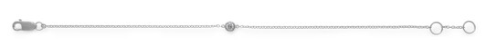 Tashi Silver Cubic Zirconia 3mm Solitaire Bracelet