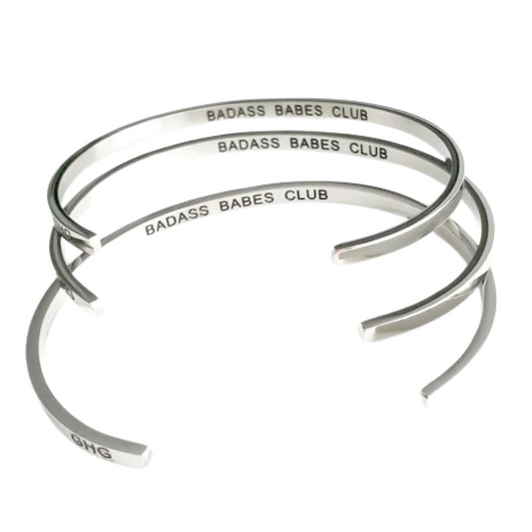 Glass House Goods "Badass Babes Club" Silver Bracelet