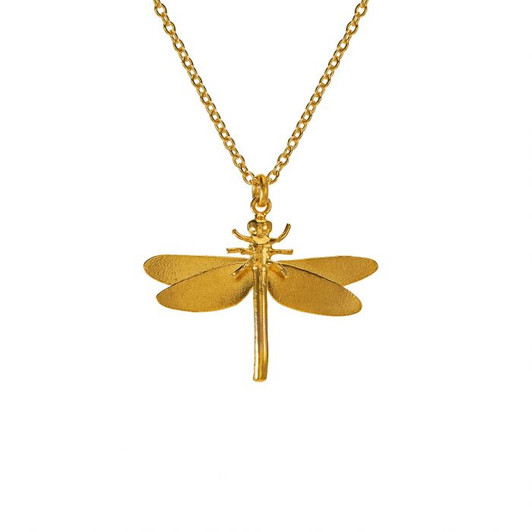 Alex Monroe Dragonfly Necklace Gold Plated