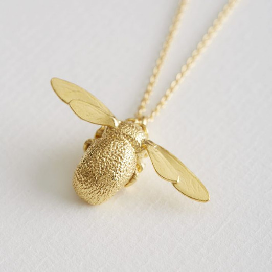 Alex Monroe Bumblebee Necklace Gold Plated