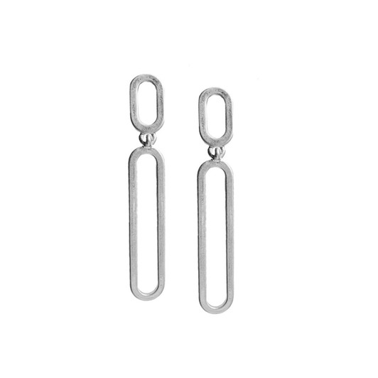 Caracol Silver Worn Finish Metallic Earrings