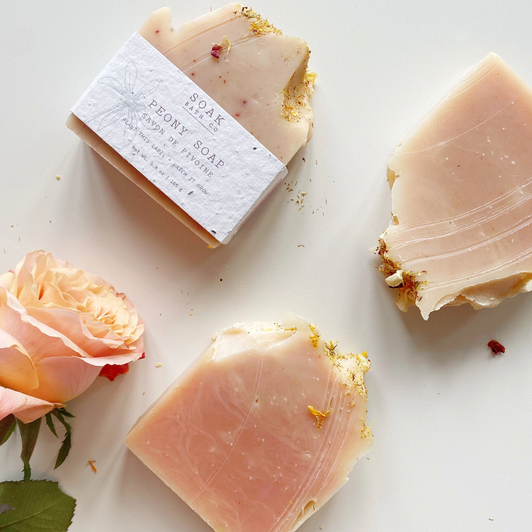 Soak Peony Soap Bar