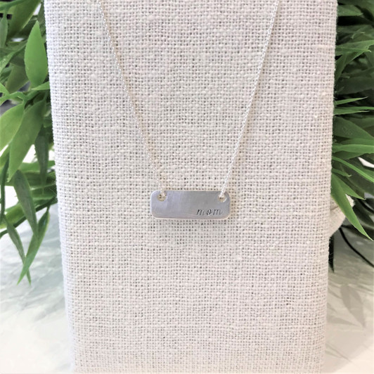 Andrea Waines Mom Floating Rectangle Necklace