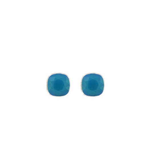 Myka Tori Post Earrings Caribbean Blue Opal