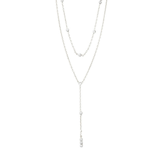 Pilgrim Silver Plated Kamari Crystal Necklace