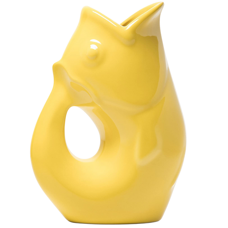 Gurgle Pot Fish Shaped Pitcher Large Sunflower