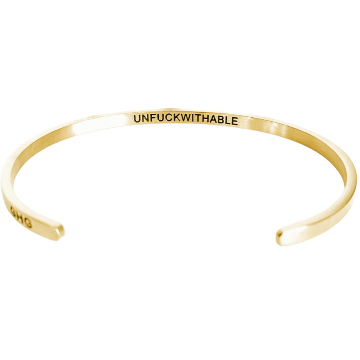 Glass House Goods "Unf*ckwithable" Gold Bracelet