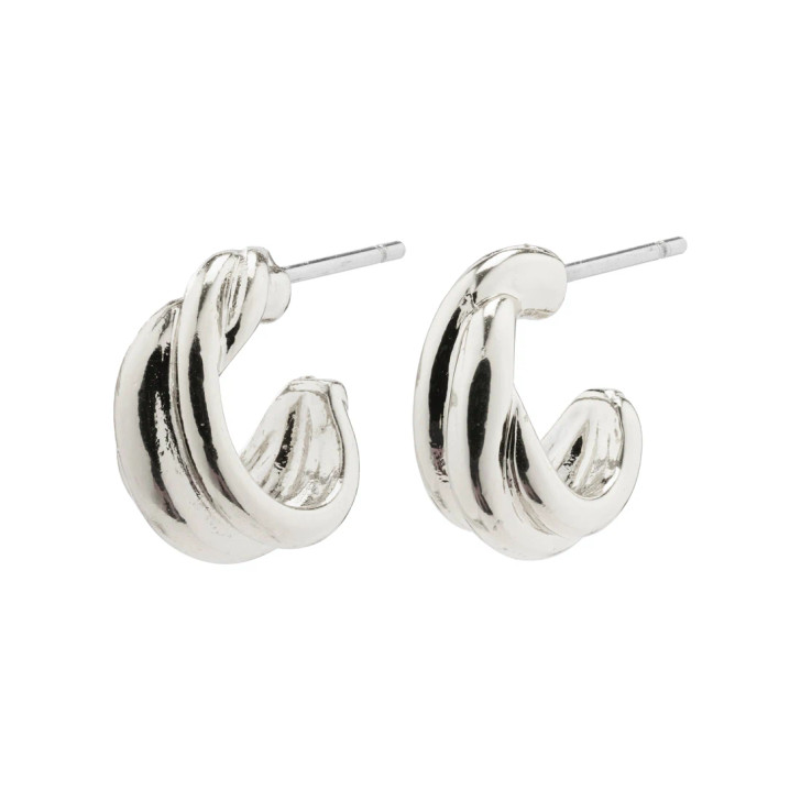 Pilgrim Silver Plated Jonna Small Twirl Hoops