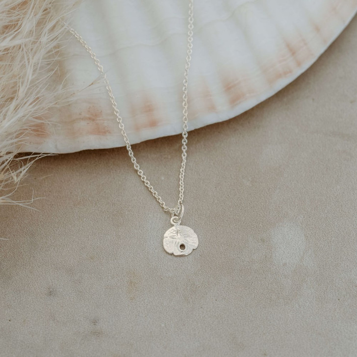 Glee Gold Plated Maritime Sand Dollar Necklace