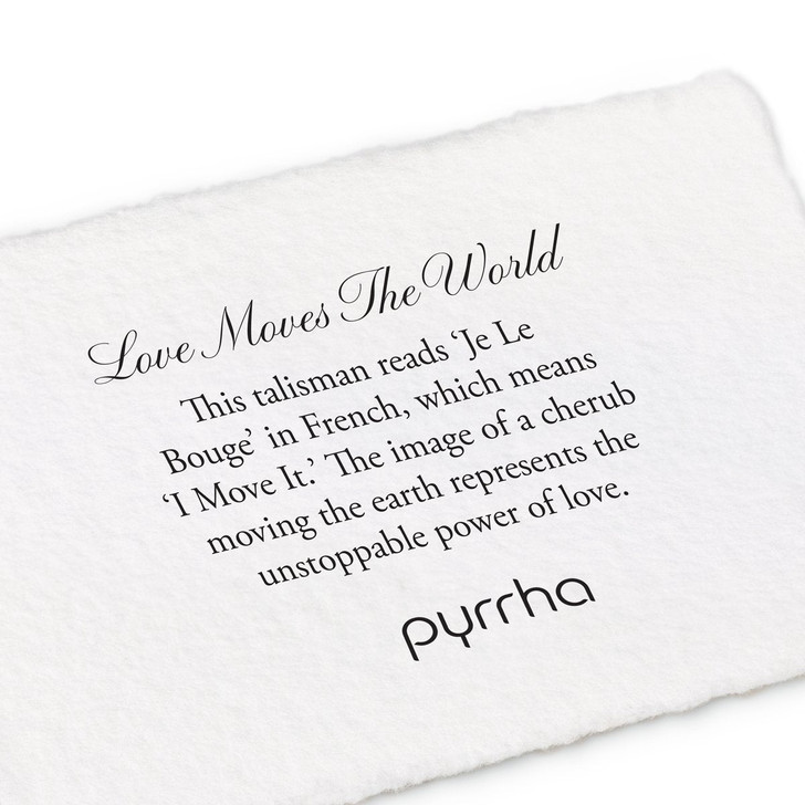 
Pyrrha- Love Moves The World Talisman Necklace 18"
