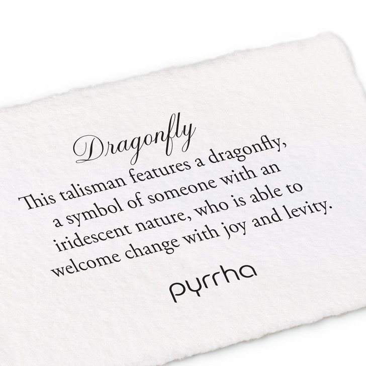 Pyrrha- Dragonfly Talisman Necklace 18"