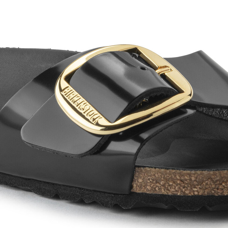 Birkenstock Madrid Big Buckle High Shine Patent Black Narrow