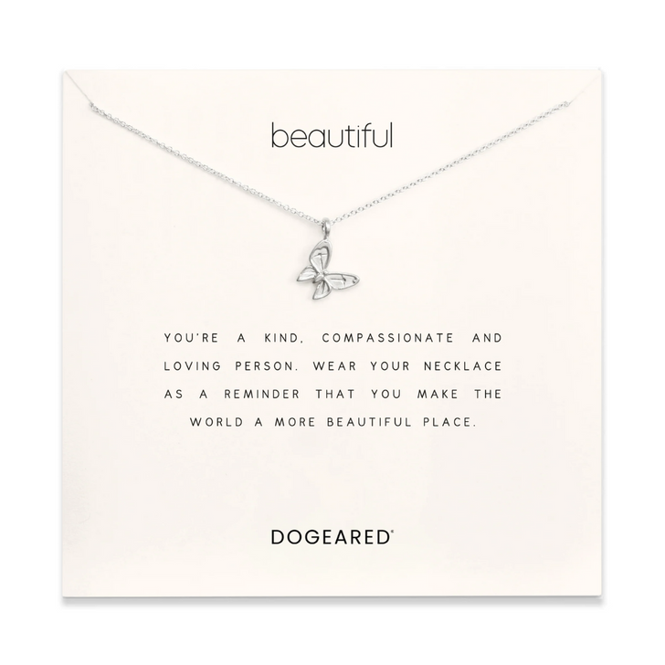 Dogeared Beautiful Enchanted Butterfly Necklace Silver