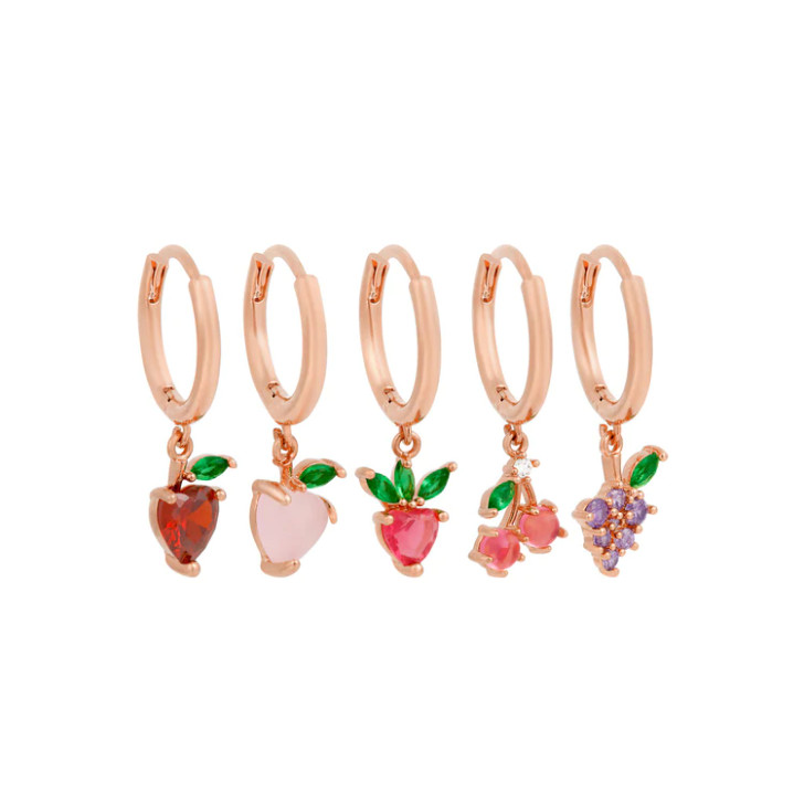 Girls Crew Fruit Basket Hoop Set Rose Gold