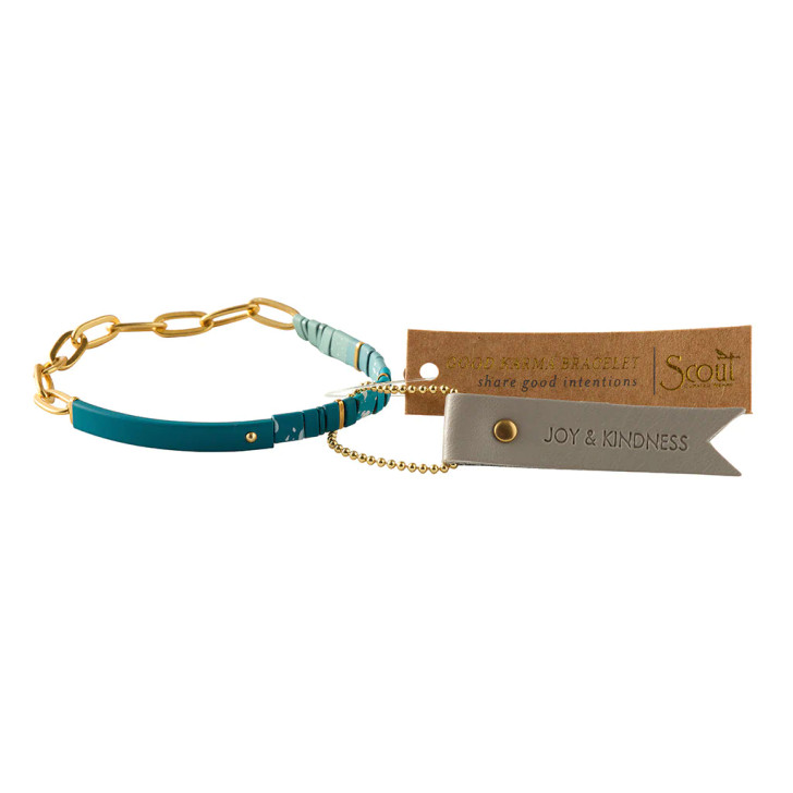 Scout Good Karma Ombre Chain Bracelet Joy & Kindness- Gold/Turquoise