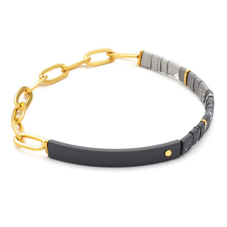 Scout Good Karma Ombre Chain Bracelet Strength & Grace- Gold/Charcoal