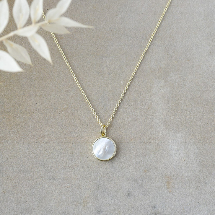 Glee Gold Plated Alluring Necklace Mother of Pearl