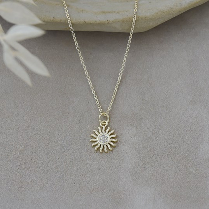 Glee Gold Plated Sunrise Necklace