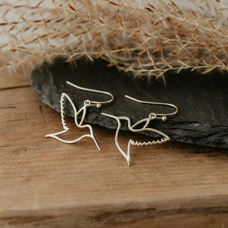 Wild Abandon Gold Plated Flutter Hummingbird Earrings