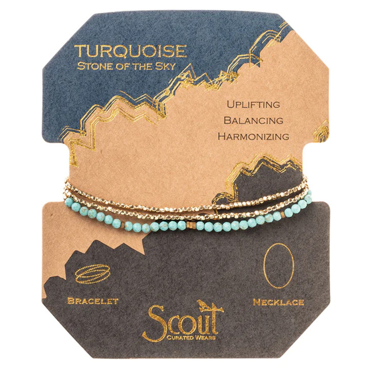 Scout Delicate Stone Bracelet/Necklace - Turquoise