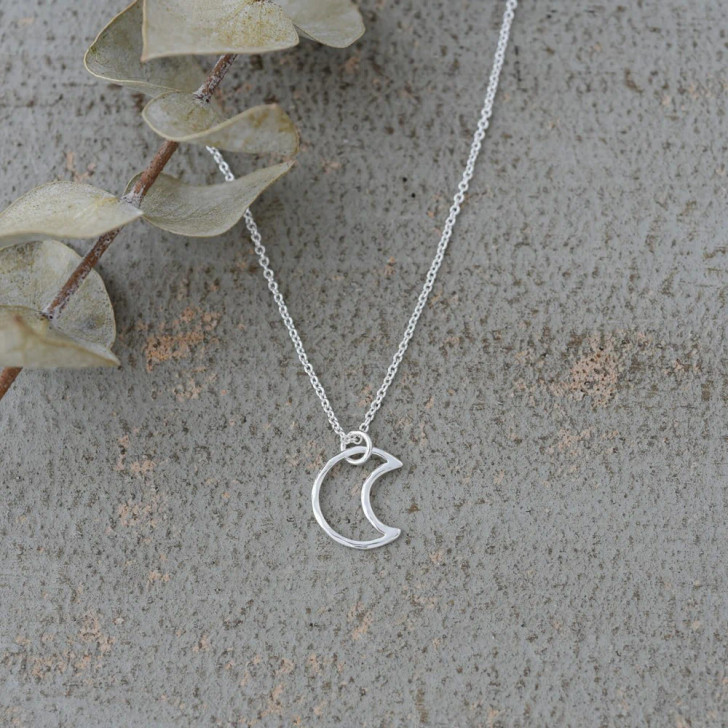 Wild Abandon Silver Plated Moon Silhouette Necklace