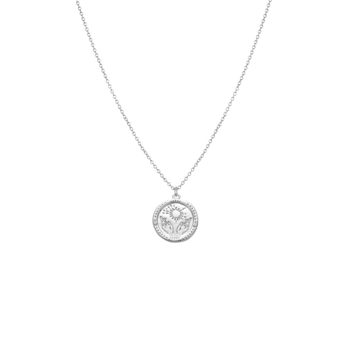 Lost and Faune Stainless Steel Gratitude Coin Necklace