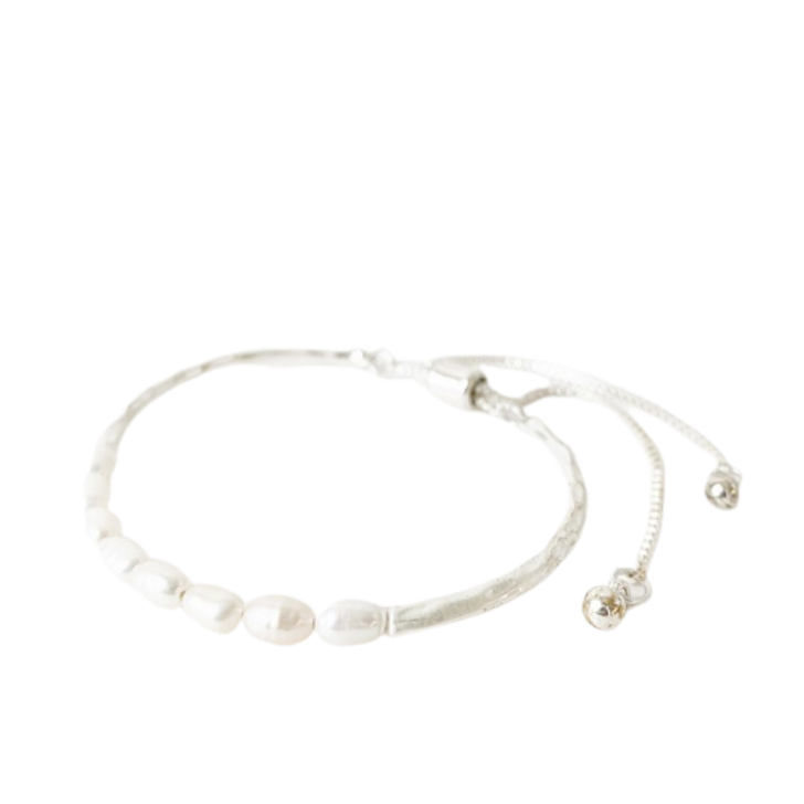 Caracol River Pearl Bracelet Silver