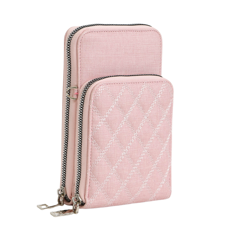 Caracol Quilted Crossbody Bag Pink