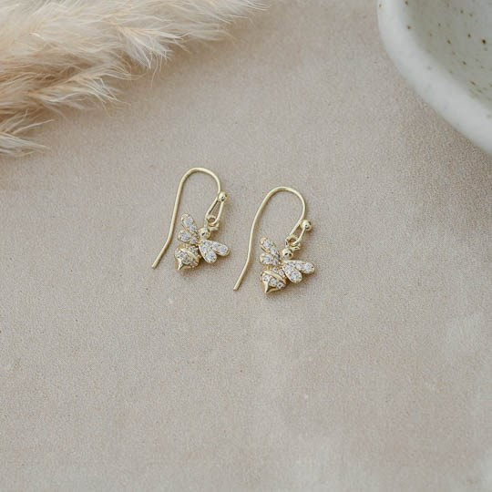 Glee Gold Plated Bee Yourself Earrings