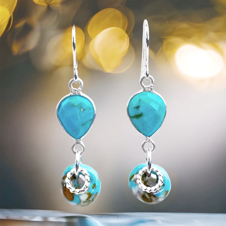 Elizabeth Burry Design Amy Earrings Turquoise