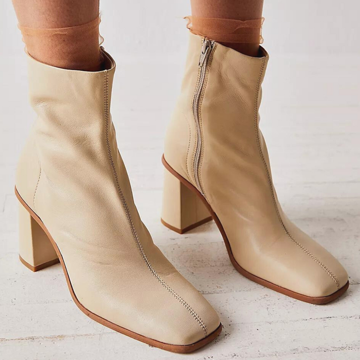 Free People Sienna Ankle Boots Buttercream - Starlet