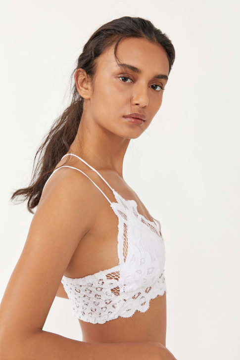 Free People Adella Bralette White