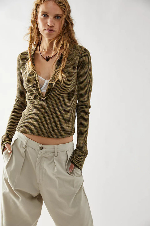 Free People Colt Top Army Green