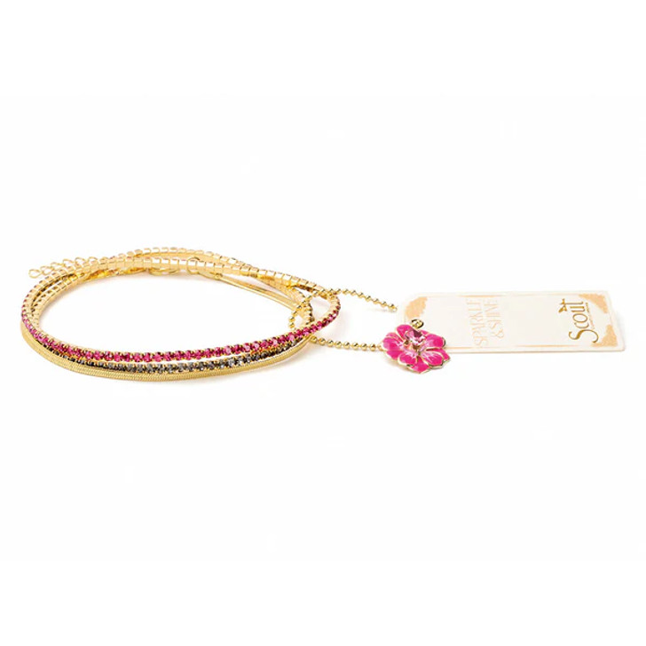 Scout Sparkle & Shine Rhinestone Bracelet Trip Fuchsia