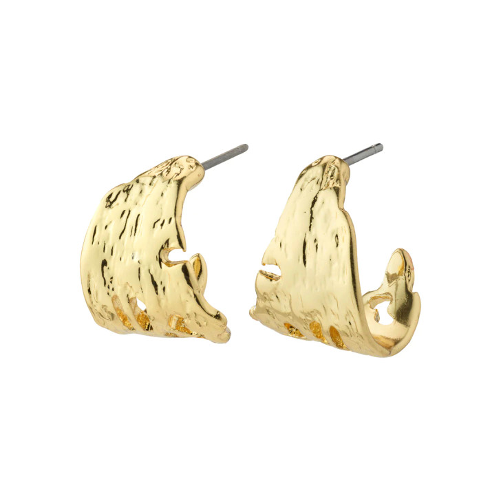 Pilgrim Gold Plated Brenda Organic Shaped Hoops