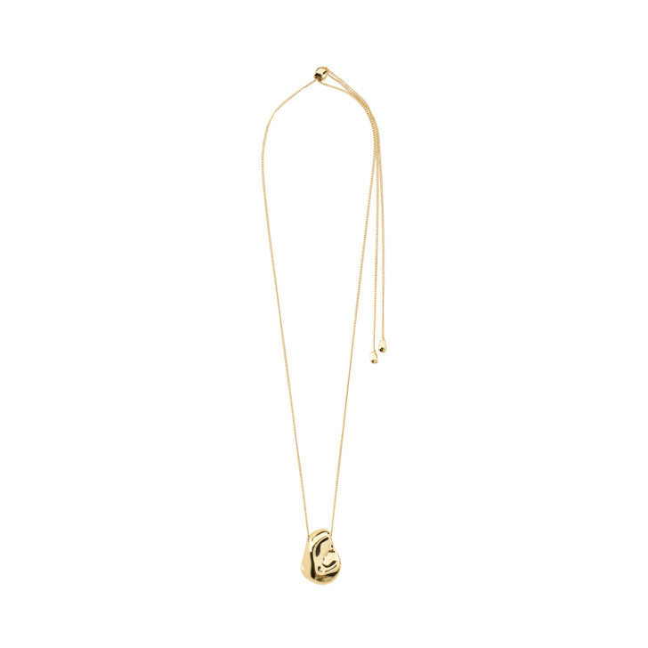 Pilgrim Gold Plated Chantal Large Pebble Pendant Necklace