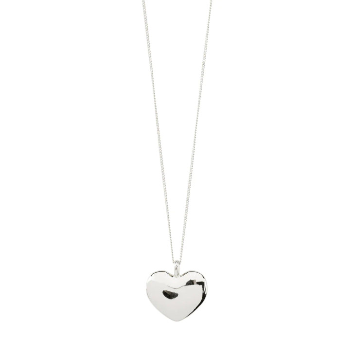 Pilgrim Silver Plated Sophia Large Heart Pendant Necklace