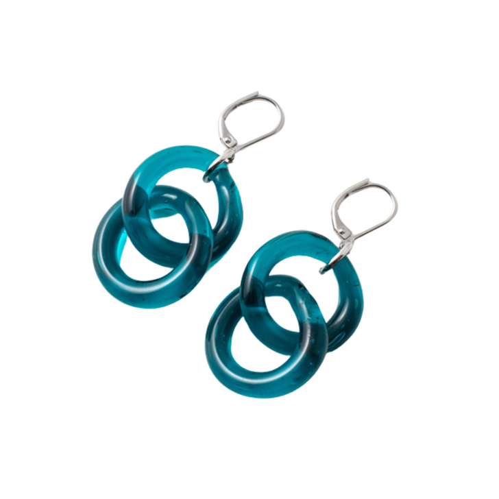 Anne Marie Chagnon Ely Glass Ring Earrings Turquoise