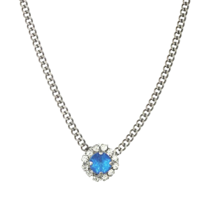 Tova Caroline Pendant Necklace Electric Blue