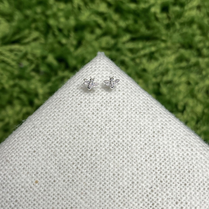 Tashi Silver Tiny Bee Studs