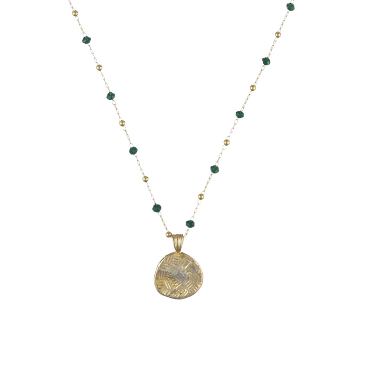 Luv & Bart Penelope Necklace Gold & Green