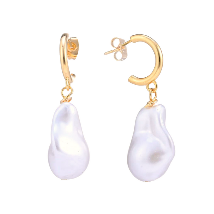 Bridesmaid Jewelry Pearl Bridesmaid Earrings - Large Pearl Earrings -  Single Pearl Bridal Earrings - Pearl Drop Earrings Wedding Earrings