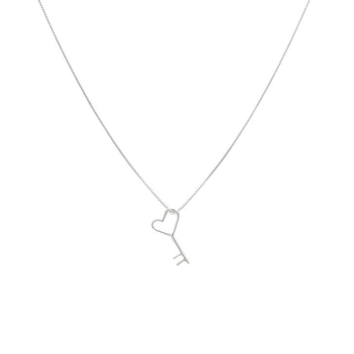 Laughing Sparrow Heart Key Necklace