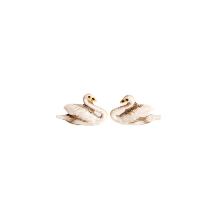 Fable Enamel Swan Studs