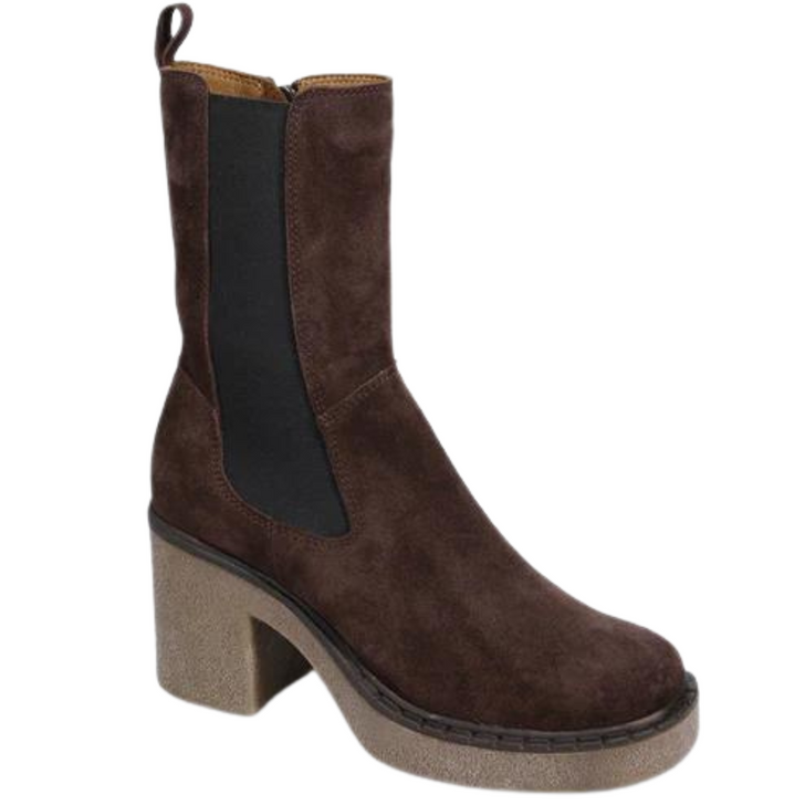 Bueno Hartful Chunky Boots Dark Chocolate