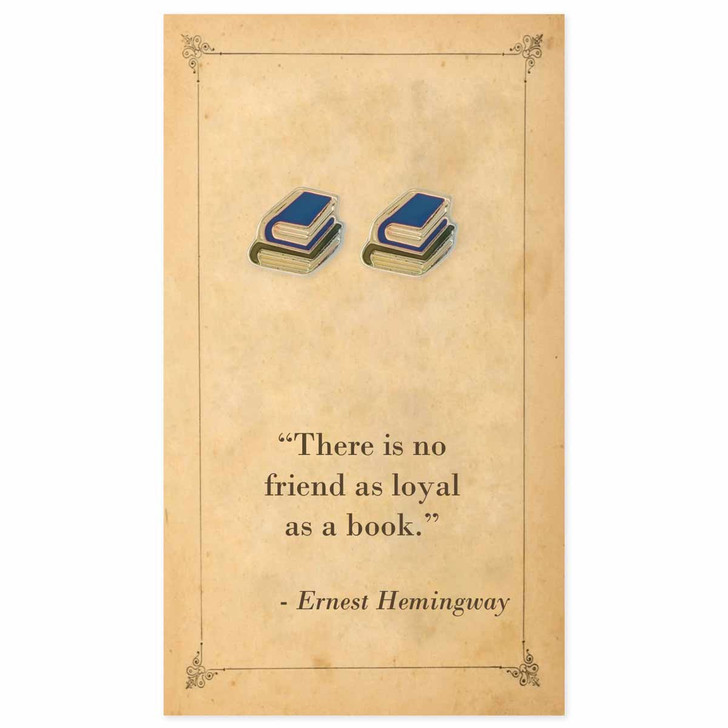 Zad Literary Quote Book Studs