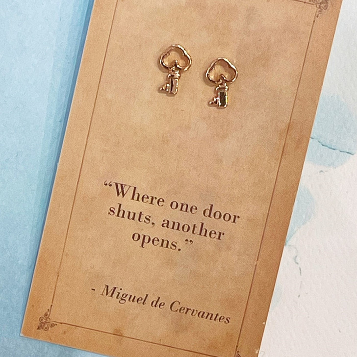 Zad Literary Quote Key Studs
