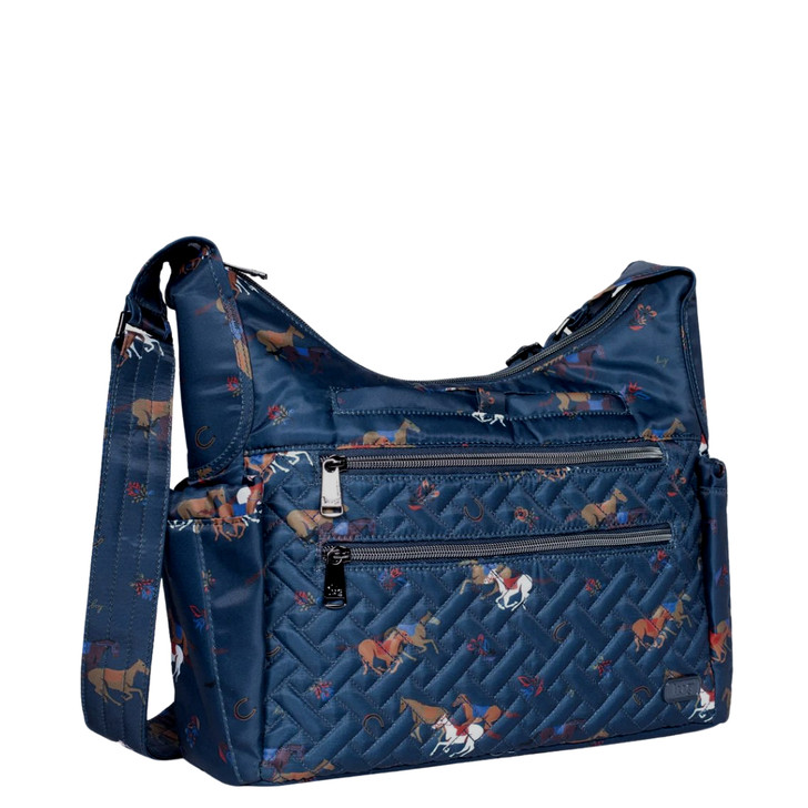 Lug Camper SE Crossbody Bag Horses Navy